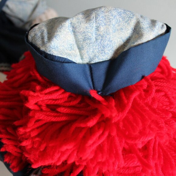 Vintage 25 in Hand Made Raggedy Ann And Andy Dolls Embroidered Faces Well Made - Picture 15 of 16